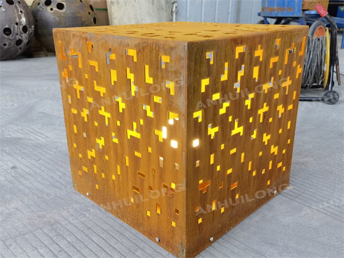 economic and durable rust corten lighting bollards for Home Garden