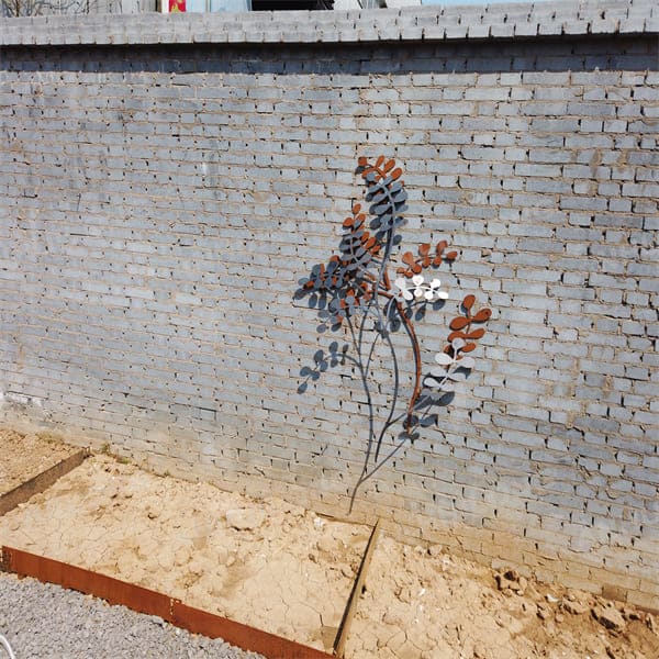 Laser cut rusted steel garden edging For Metal Art