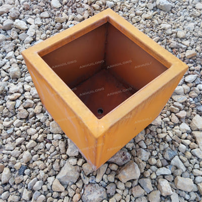 Modern simple corten steel planter