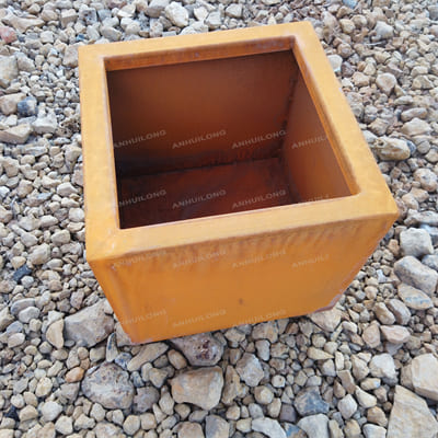 Modern simple corten steel planter