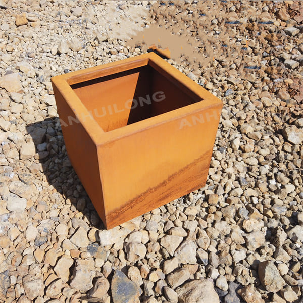 Rust-like corten steel planters For Landscaping