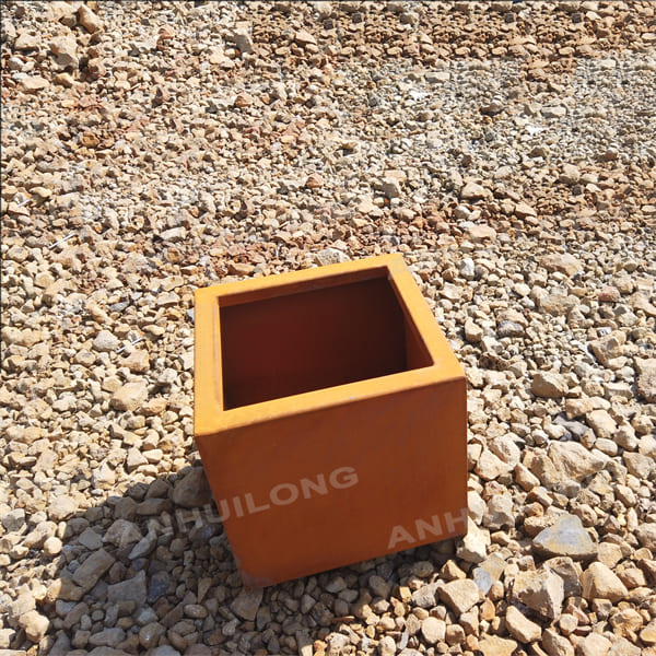 Rust-like corten steel planters For Landscaping