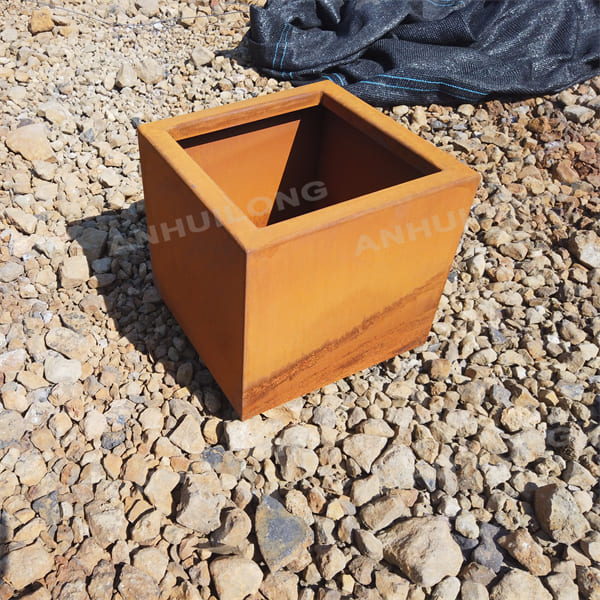 Rust-like corten steel planters For Landscaping