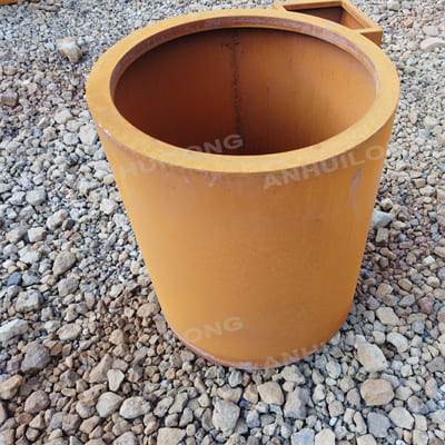 Rustic style corten steel planter for garden beds