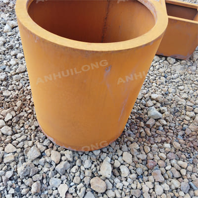 Rustic style corten steel planter for garden beds