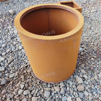 Rustic style corten steel planter for garden beds