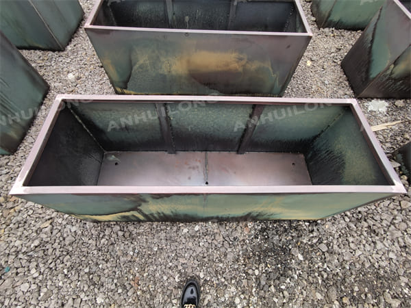 Tall Rectangular Corten Steel Trough Planter Wholesale