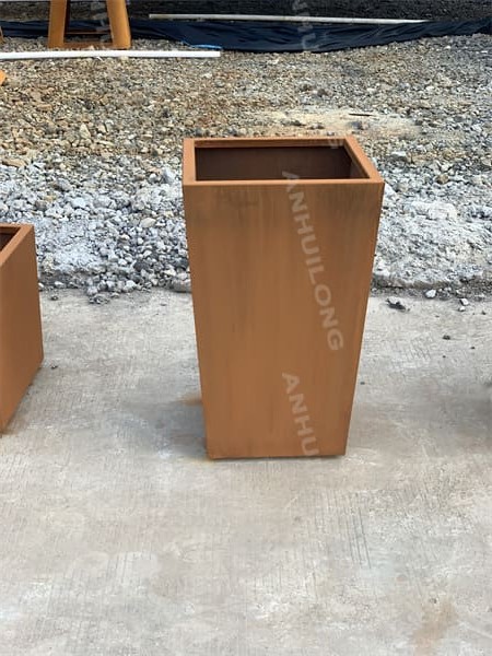 rusty art planter,corten steel trough,copper color planter