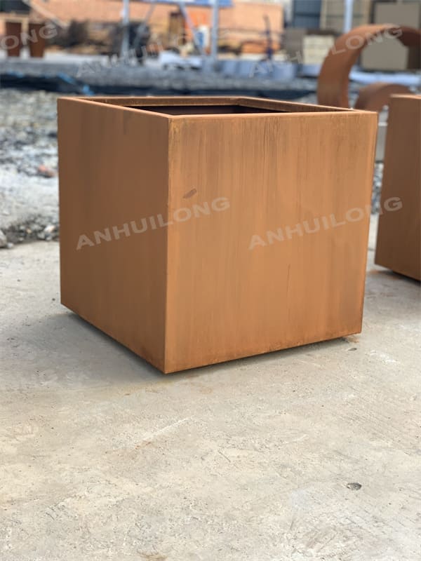 Metal planter boxes,corten steel maison fleurs box,corten steel planters,