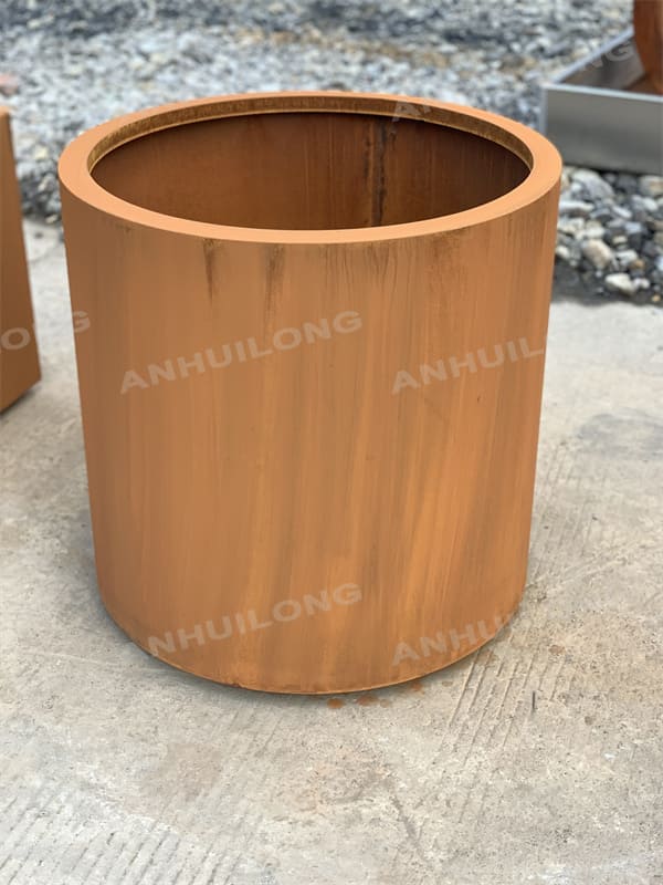 Eye-catching the flower pot,rouded flowerpot,large metal planter For Landscaping