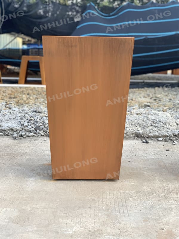 Rusty outdoor large planter,indoor or outdoor metal planter,large corten steel planter