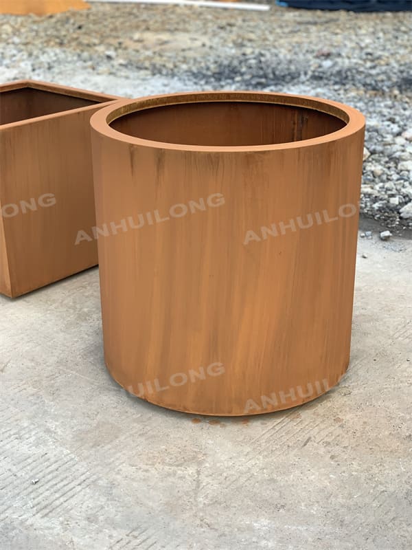 Eye-catching the flower pot,rouded flowerpot,large metal planter For Landscaping