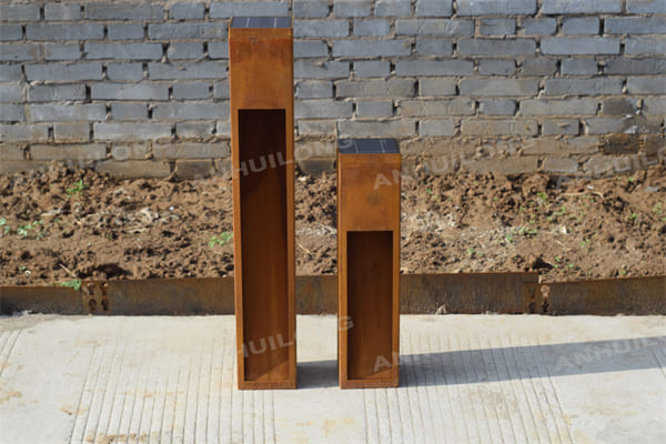 Outside Corten Steel Art Lights With Versatile Style