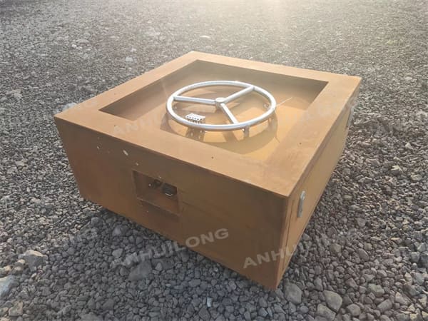AHL Durable Customized Corten Steel Natural Gas Fire Pit