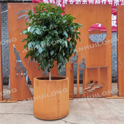 AHL corten steel flower basin for residential and commercial use