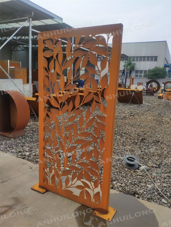 AHL Corten STeel Laser cut corten fence panels