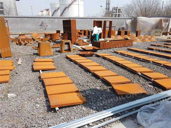 AHL Industrial Style Weathering steel fence  For City Gardens Landscape Manufacture