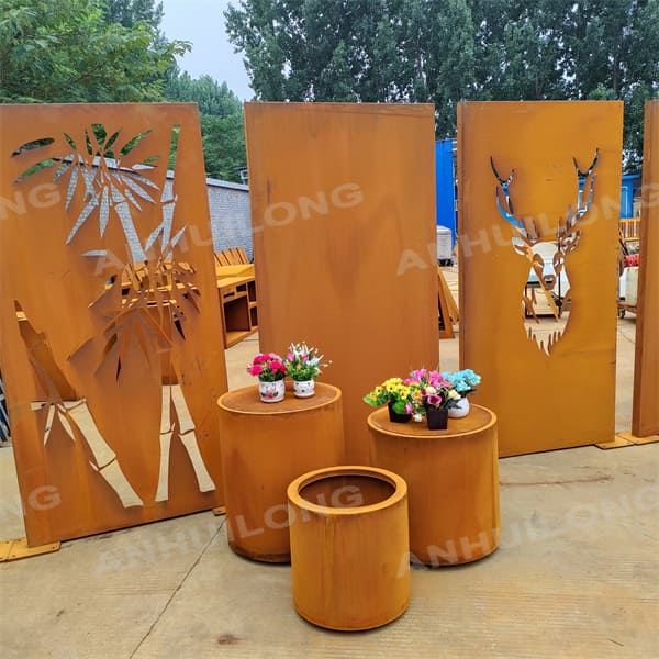 AHL corten steel European style Corten steel garden screen Landscape architecture company