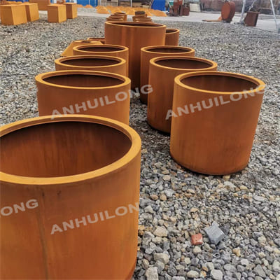 AHL corten steel planter gives you a beautiful view