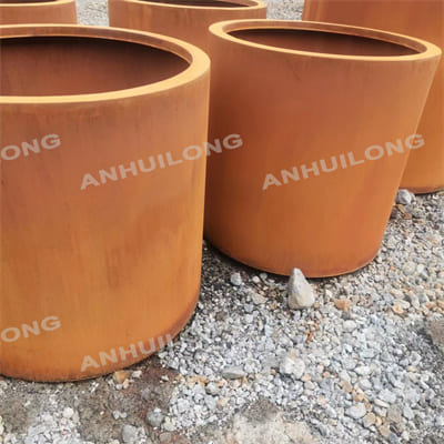 AHL corten steel planter gives you a beautiful view