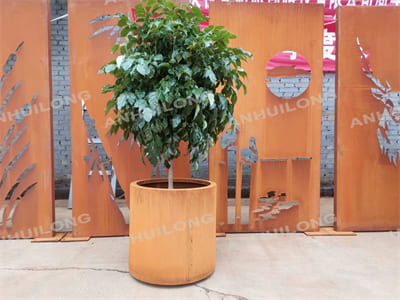 AHL corten steel planter that can be used in the business area