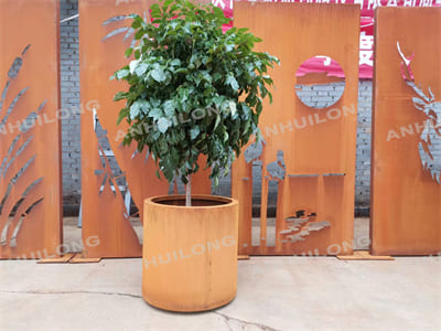 AHL corten steel planter that can be used in the business area