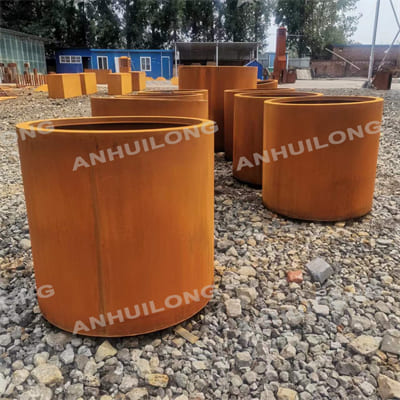 AHL corten steel planter with unique design