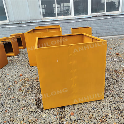 AHL factory specially makes corten steel planter pot