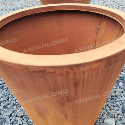 AHL modern divider corten steel planter