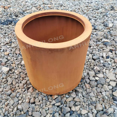 AHL modern divider corten steel planter