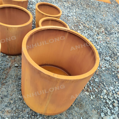 Custom long life durable corten steel planter