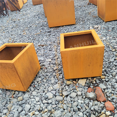 Durable and corten steel flower pot gets better over time