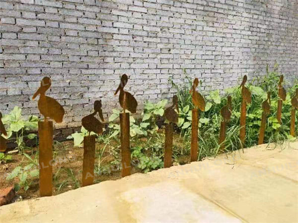 minimalism  Corten steel Wall Art For Holiday Village