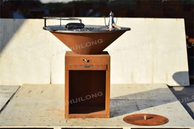 Modern Outdoor Corten BBQ Grill