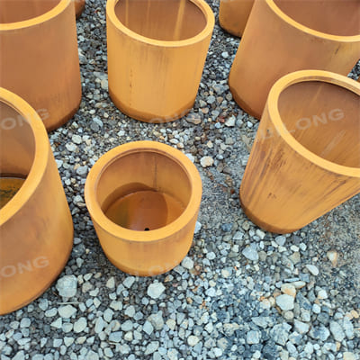 Special material durable corten steel planter