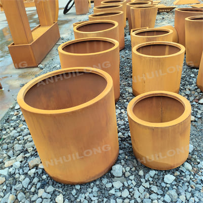 Special material durable corten steel planter