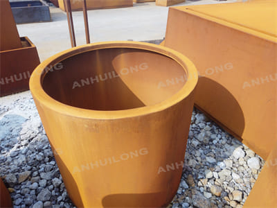 Clean modern corten steel planter