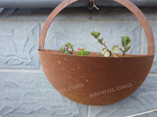 patio pots cheap wall planter corten steel