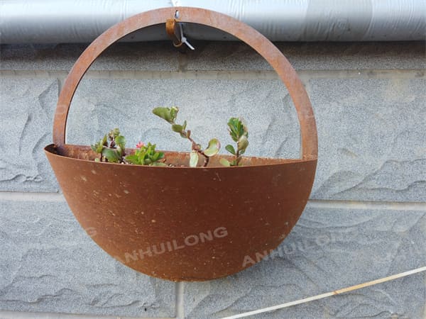 patio pots cheap wall planter corten steel