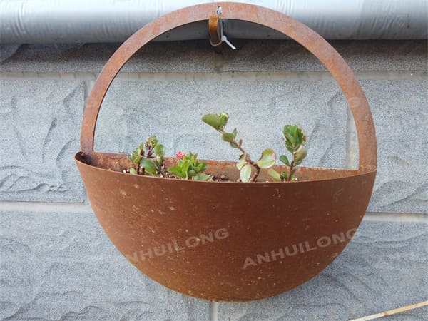 patio pots cheap wall planter corten steel