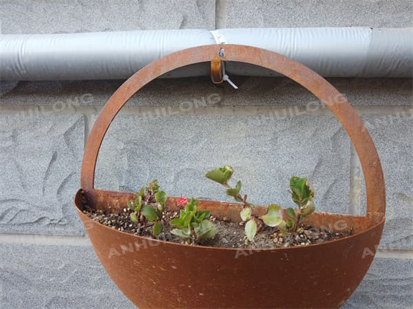 patio pots cheap wall planter corten steel