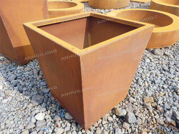 customized corten steel flower pot planter