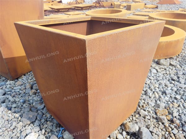 customized corten steel flower pot planter