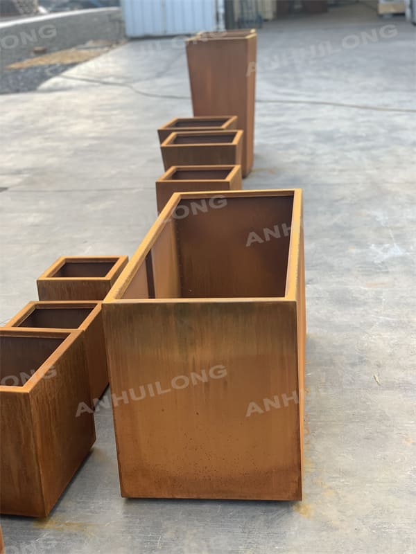 No maintenance rectangular flowerpot For Municipal Projects