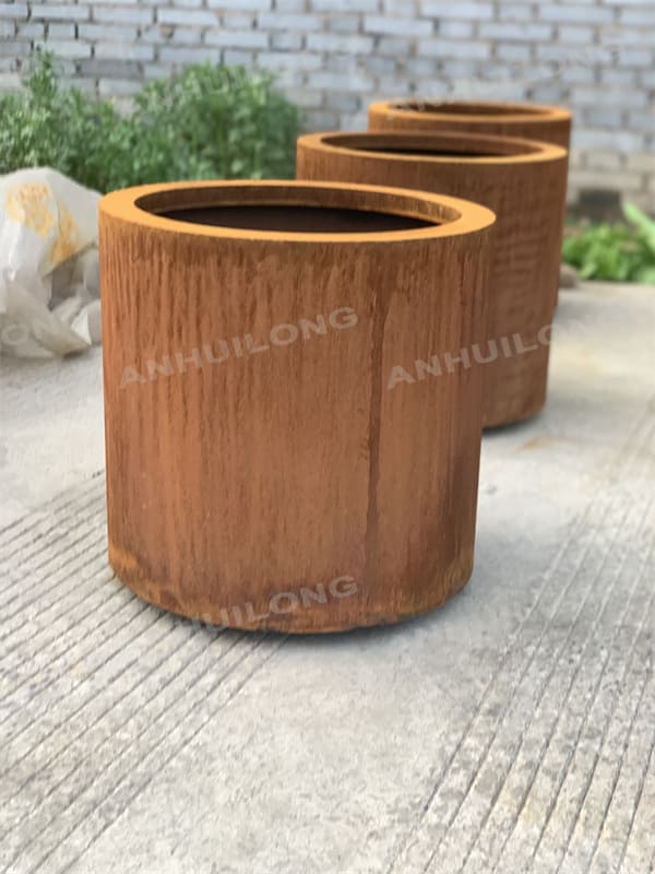 Metallic series rouded flowerpot For Gardening Articles