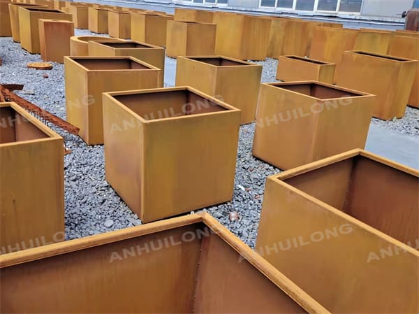 large size corten flower pot for Patio Balcony Indoor and Outdoor