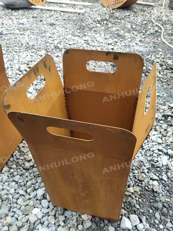 outdoor furniture garden art corten planter pot