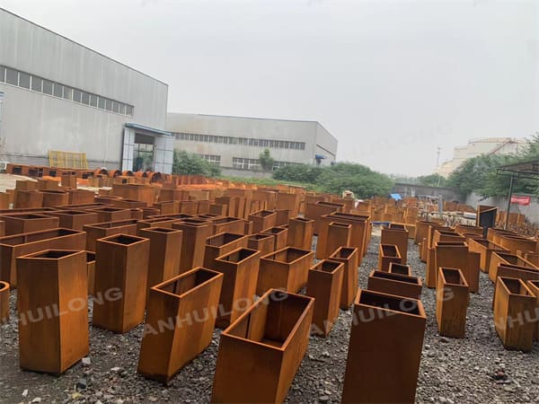 Factory corten steel rusty layer planter heacy duty