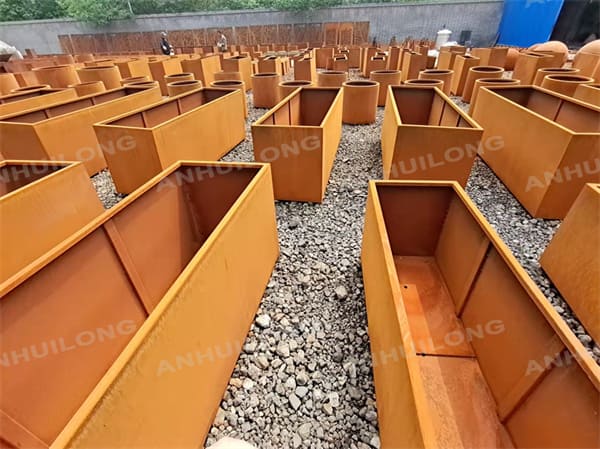 Landscape architecture company outdoor corten steel planter