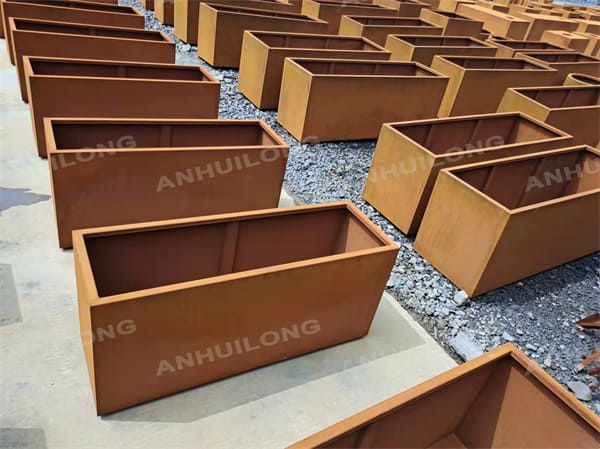 Landscape architecture company outdoor corten steel planter